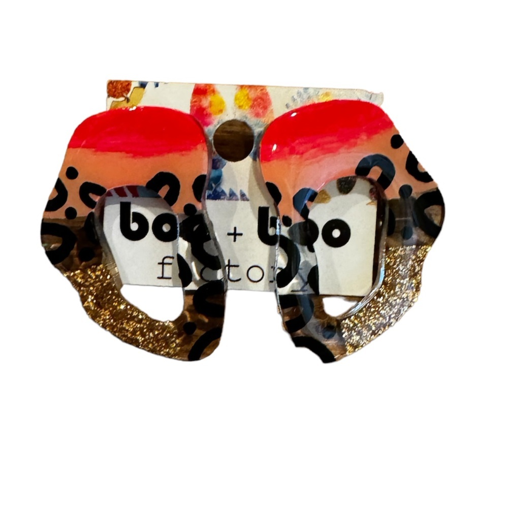 Stained acrylic earrings